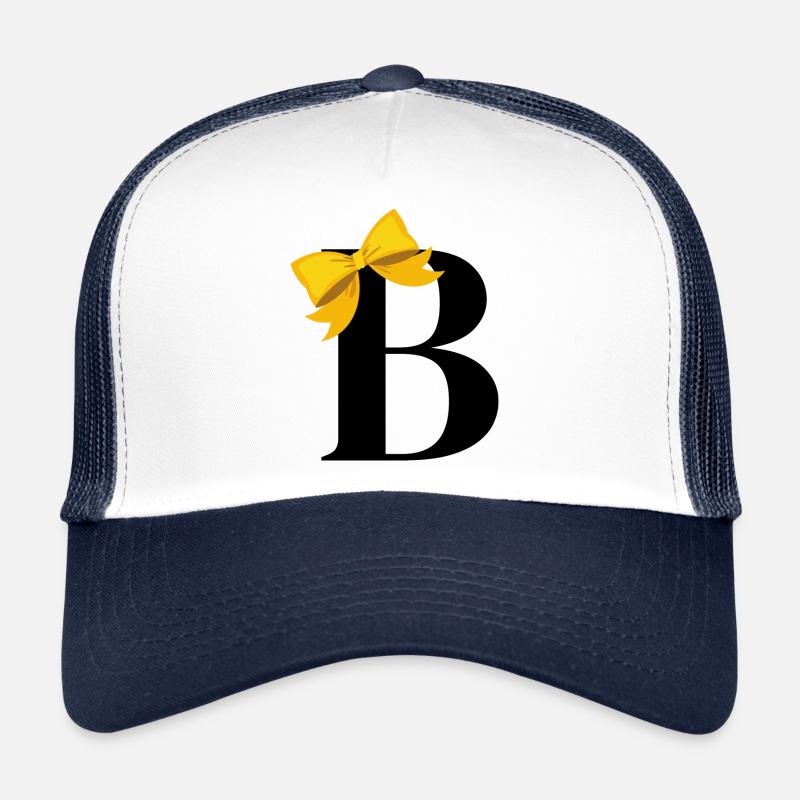 Buchstabe b gelbe Schleife Trucker Cap