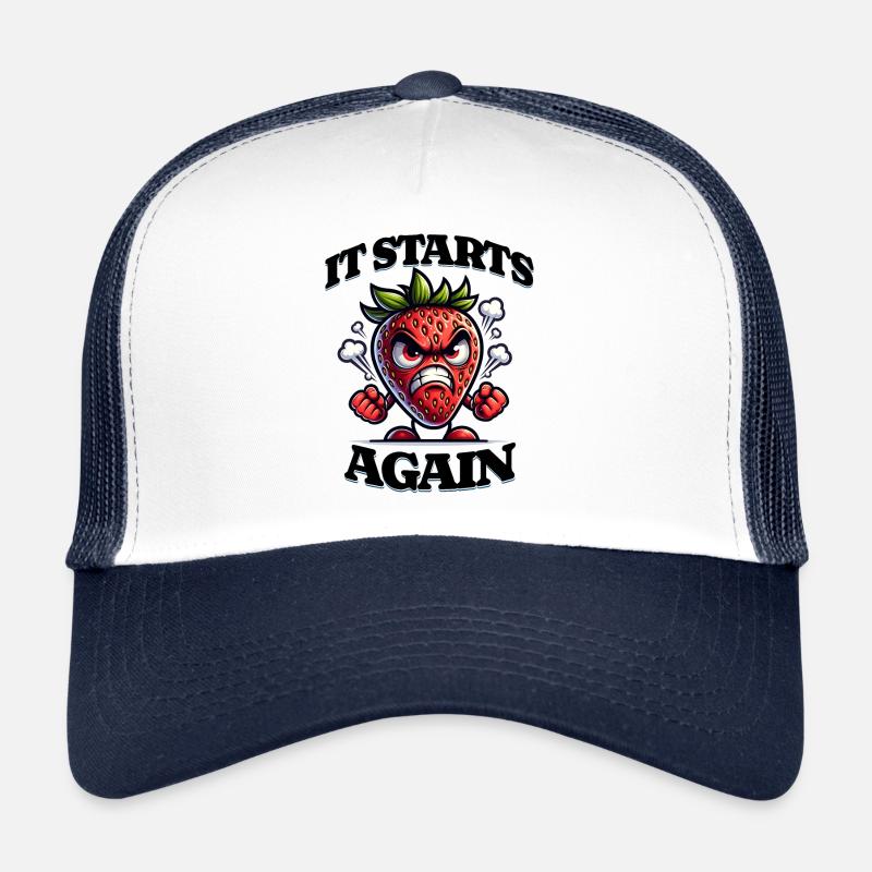 It Starts Again Period Menstruation Strawberry Week Trucker Cap