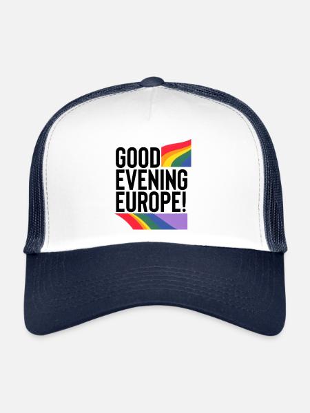 Good evening Europe - Trucker Cap - white/navy - Front