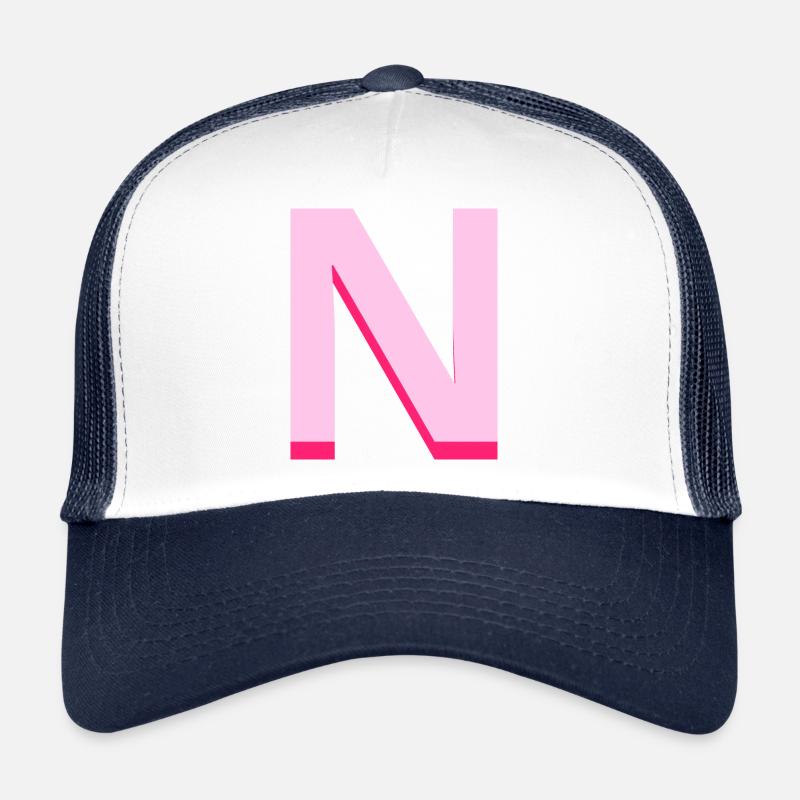 Pop and modern pink letter n Trucker Cap
