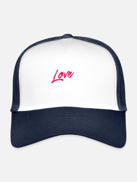 Love Me Like You Love Futsal Romantic Player Quote - Trucker Cap - white/navy - Front