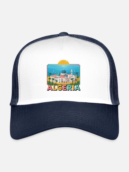 Algérie DZ Algeria - Trucker Cap - white/navy - Front