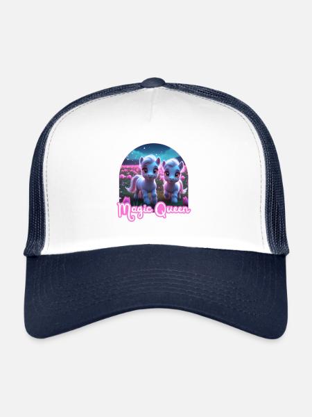 Two Cute Ponies - Magic Queen - Trucker Cap - white/navy - Front