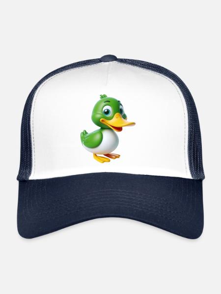 Canard sympa - Casquette trucker  - blanc/marine - Devant