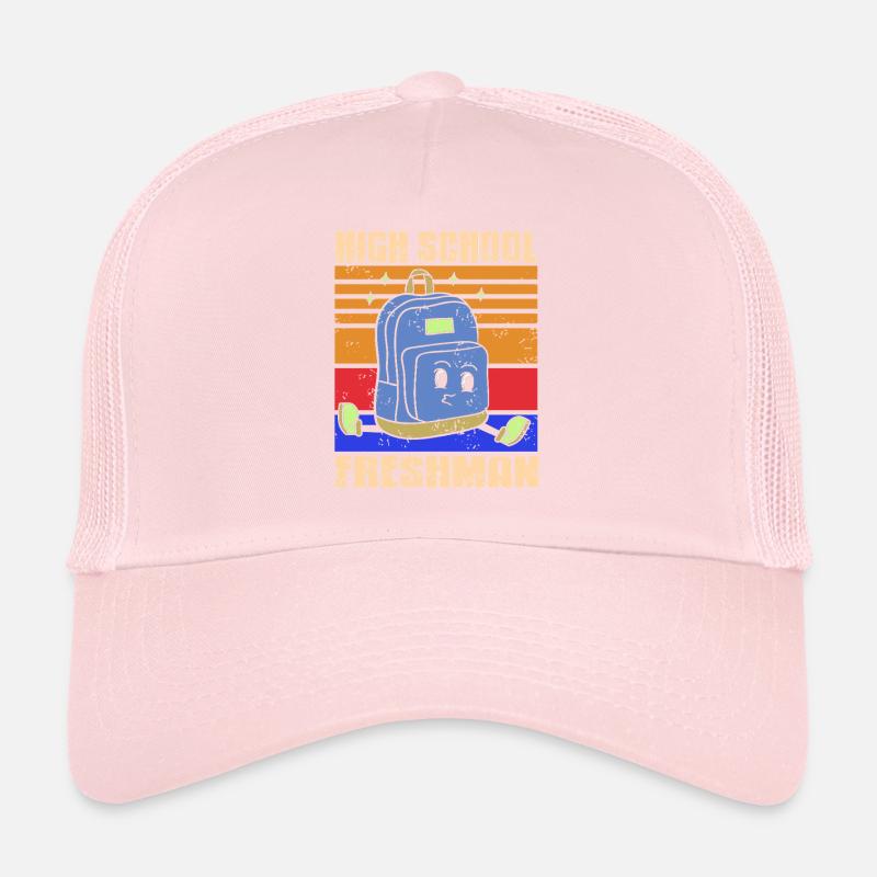 High School Freshman Backpack Cartoon Trucker Cap