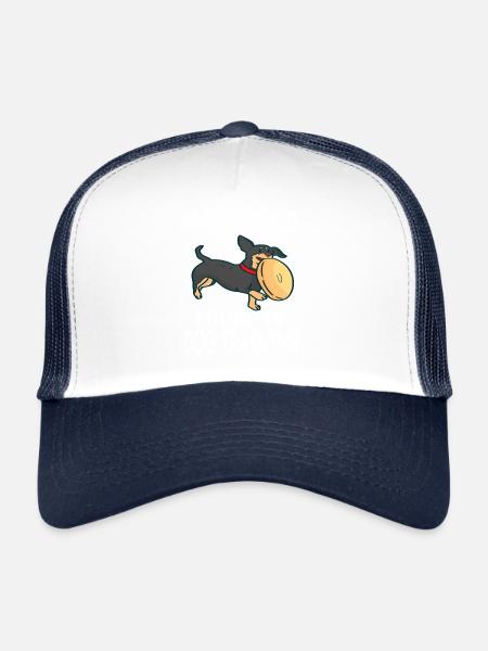 Happiness Found In Dog Training Joy Frisbee Love - Trucker Cap - white/navy - Front