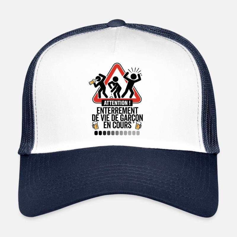 Junggesellenabschied Humor Team Lustiger Junggesellenabschied - Trucker Cap - Weiß/Navy