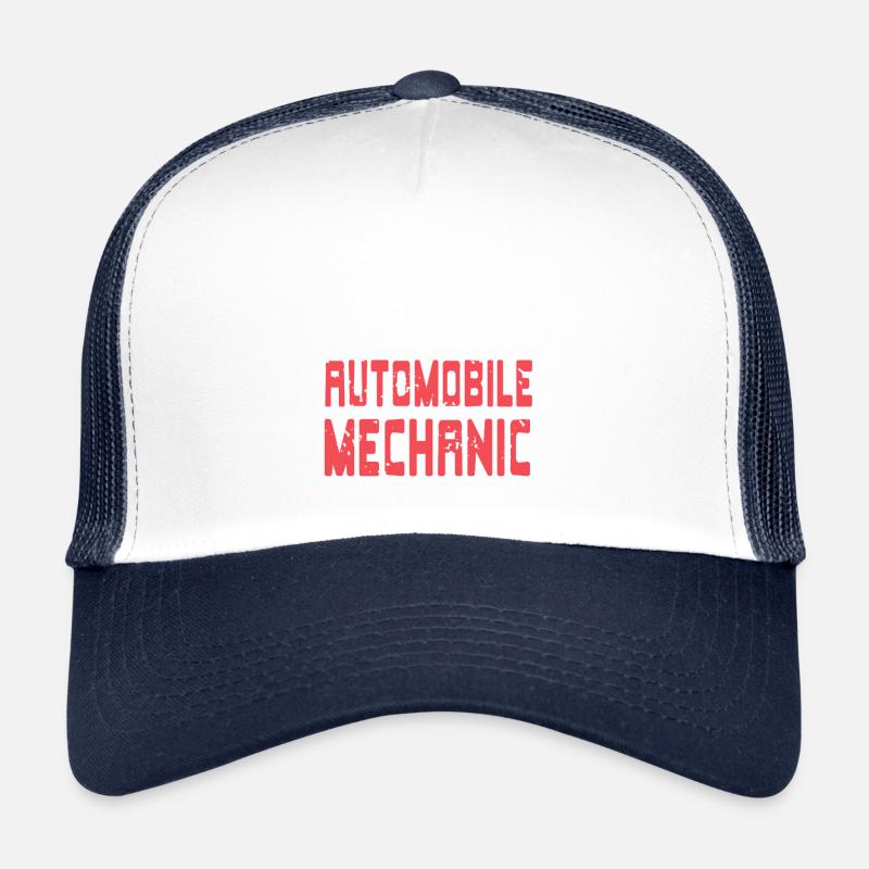 Automobile Mechanic Bold Engine Block Wrench Pride Trucker Cap