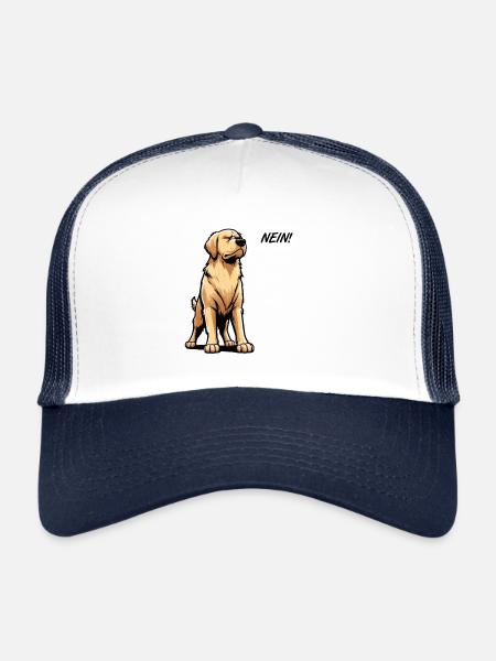 Aucun Goldie Goldieowner de Retriever - Casquette trucker  - blanc/marine - Devant