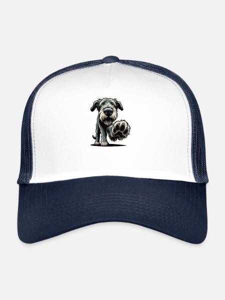Parlez au propriétaire de Wolfhound Paw Irish Wolfhound - Casquette trucker  - blanc/marine - Devant