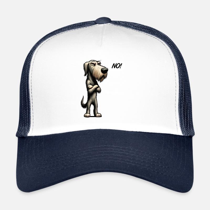 No Irischer Wolfshund Wolfshundbesitzer Wolfshunde - Trucker Cap - Weiß/Navy
