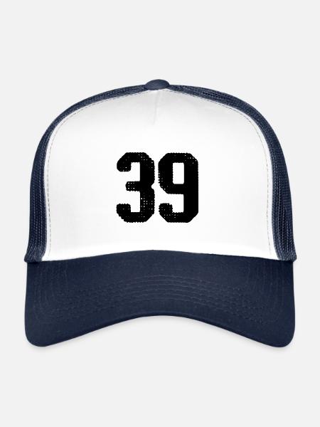 39 Number jersey - Trucker Cap - white/navy - Front