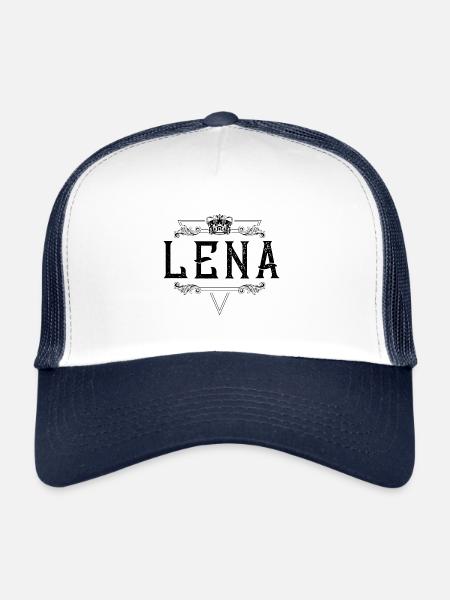 Nom de Lena - Casquette trucker  - blanc/marine - Devant
