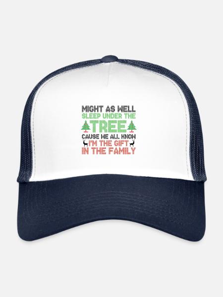 All know i'm the gift in the family - Casquette trucker  - blanc/marine - Devant