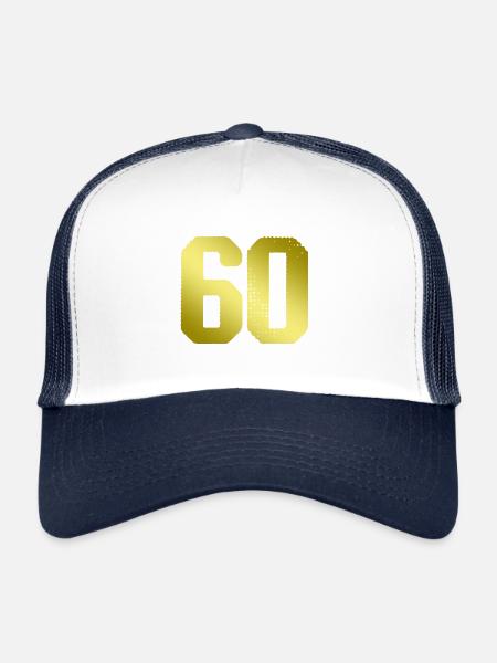 Maillot 60 numéros - Casquette trucker  - blanc/marine - Devant