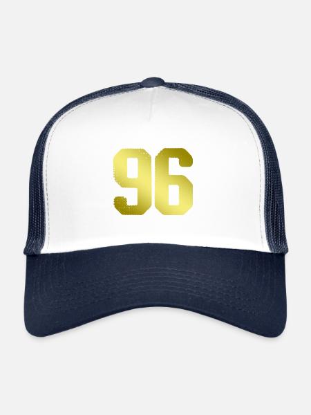 maillot numéro 96 - Casquette trucker  - blanc/marine - Devant