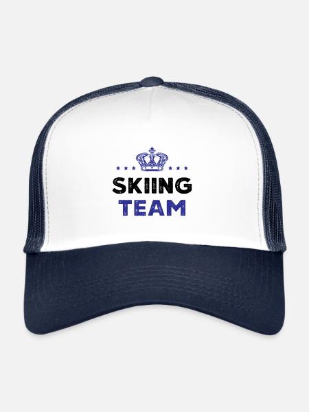 Skiing Team - Trucker Cap - white/navy - Front