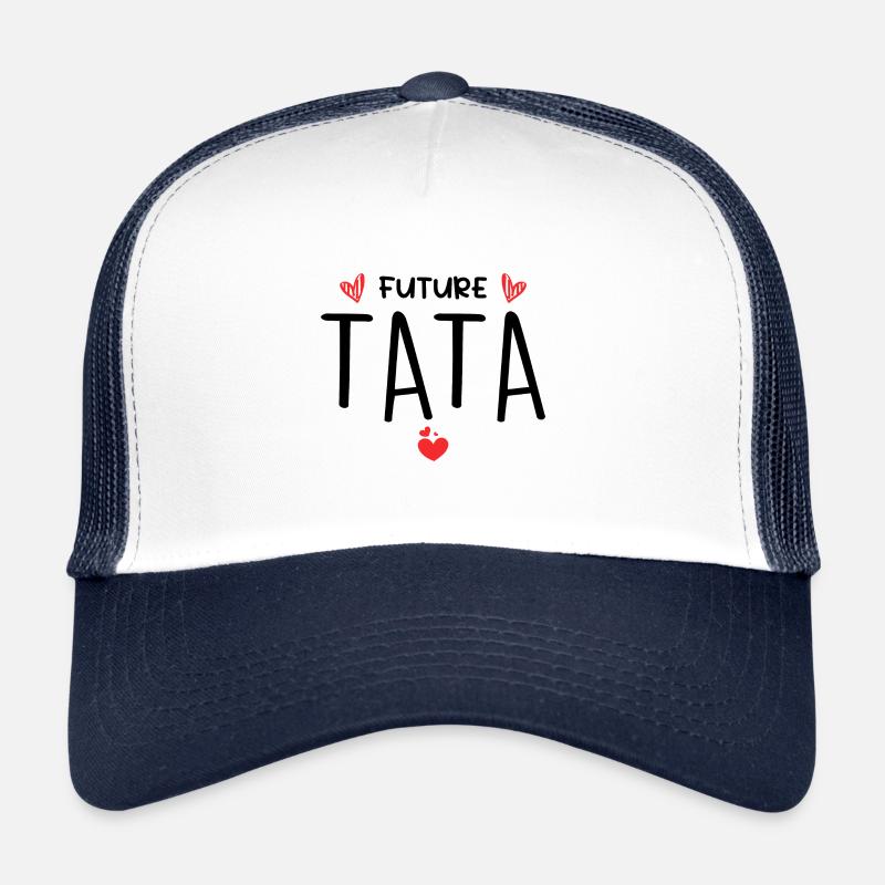 Future Tata Cadeau Pour Une Future Tante - Casquette trucker  - blanc/marine