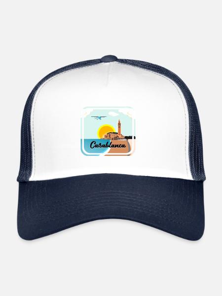 Casablanca Morocco - Trucker Cap - white/navy - Front