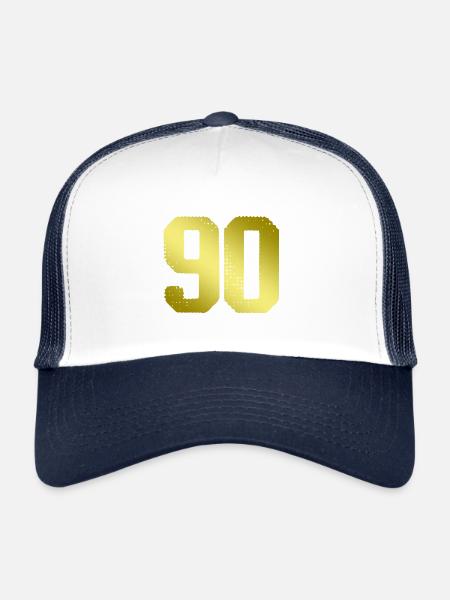 90 number jersey - Trucker Cap - white/navy - Front