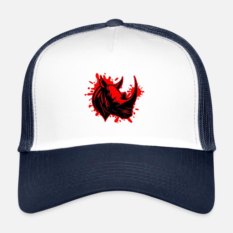 Tête d’animal de rhinocéros Casquette trucker 