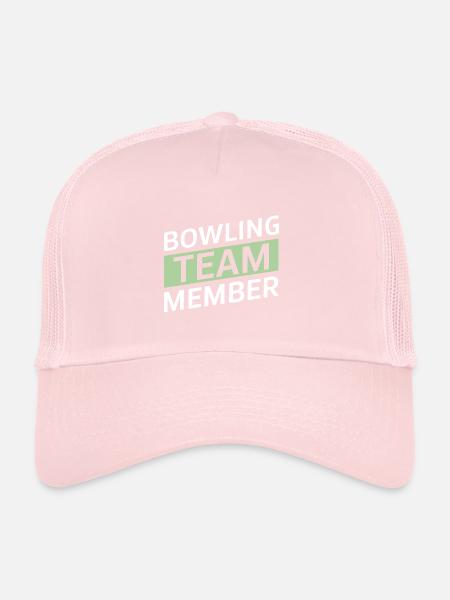 Bowling Team - Trucker Cap - pale pink - Front