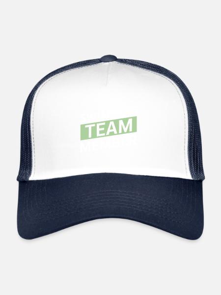 Équipe de natation - Casquette trucker  - blanc/marine - Devant