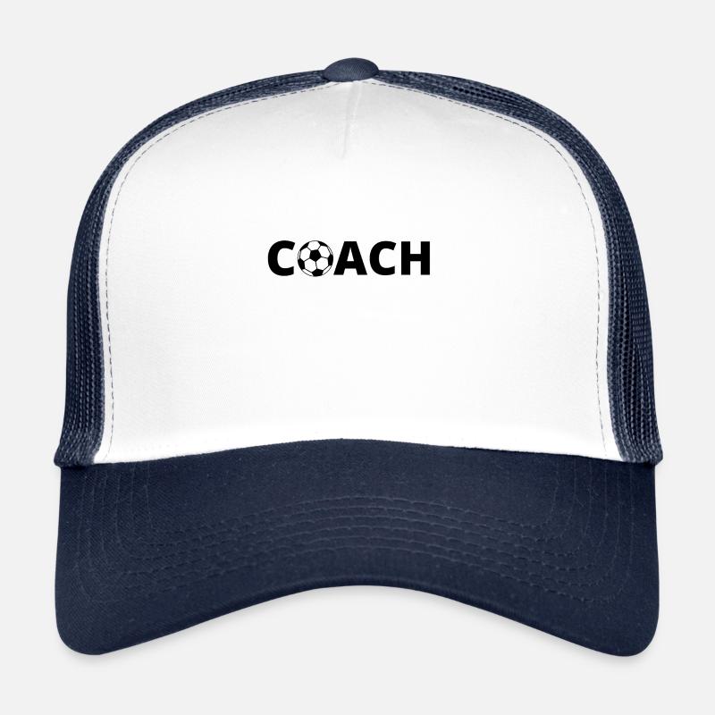 Fußballtrainer Humor Fußballtrainer Geburtstag - Trucker Cap - Weiß/Navy