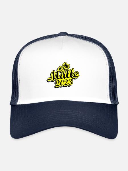 Malle 2023 - Casquette trucker  - blanc/marine - Devant