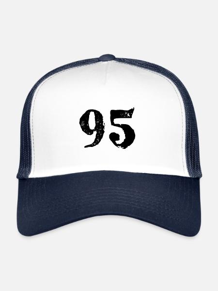 Maillot à 95 numéros - Casquette trucker  - blanc/marine - Devant