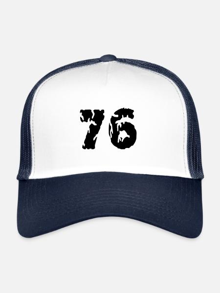 76 Number jersey - Trucker Cap - white/navy - Front