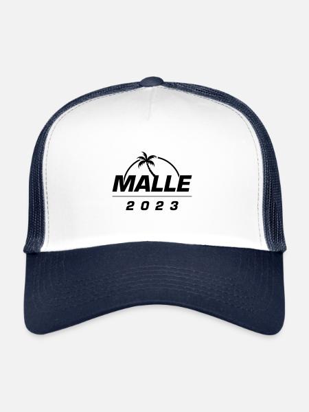 Malle 2023 - Casquette trucker  - blanc/marine - Devant