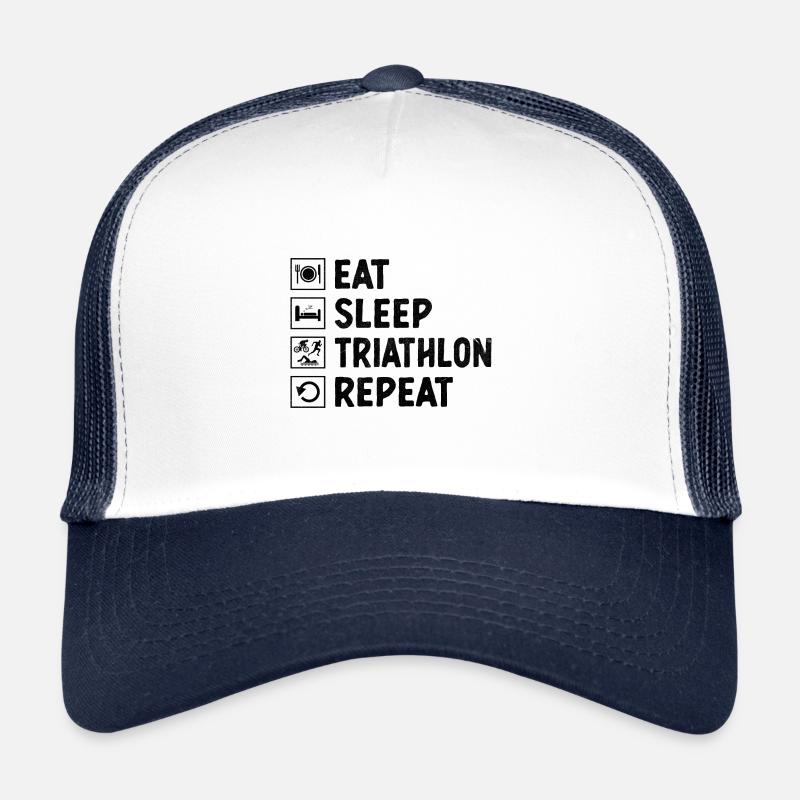 Manger Dormir Triathlon Répéter Nager Vélo Courir Triathlet Casquette trucker 