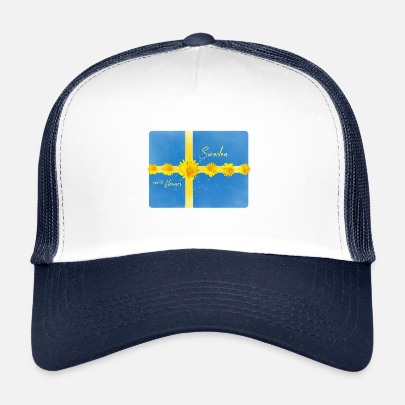 Suède Fleurs Suède Drapeau Casquette trucker 