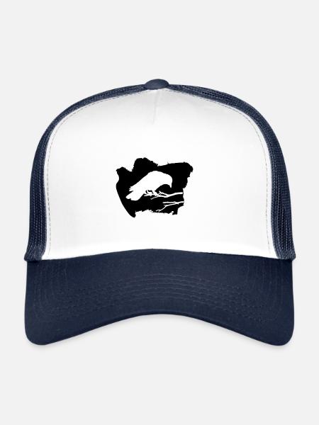 Raven halloween raven - Trucker Cap - white/navy - Front