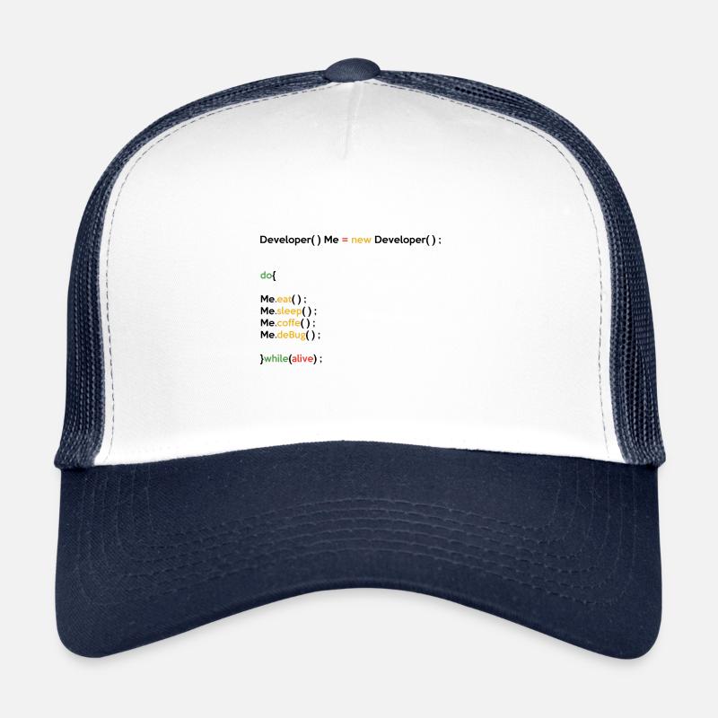Eat Sleep Code Repeat Coder Programmer Software De Trucker Cap