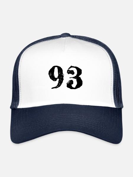 93 number jersey - Trucker Cap - white/navy - Front
