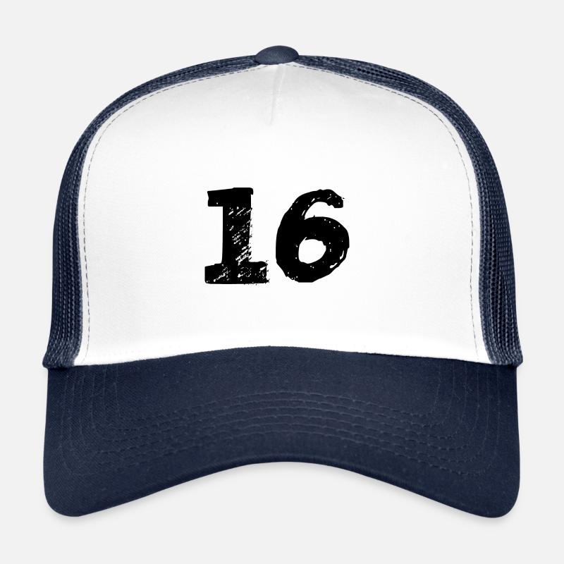 16 Zahl Trikot Trucker Cap