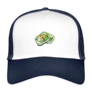 Zehe des Frosches - Trucker Cap - Weiß/Navy - Vorne