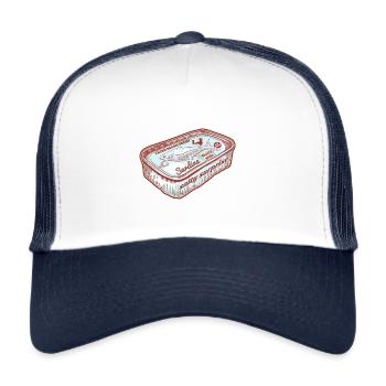 Funny Fish scented breath mints - Trucker Cap - white/navy - Front