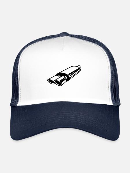 Exhaust Tuning - Trucker Cap - white/navy - Front