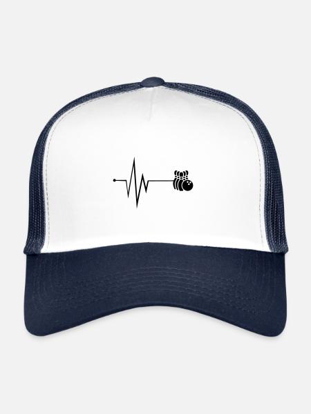 Cone Pulse Icon - Trucker Cap - white/navy - Front