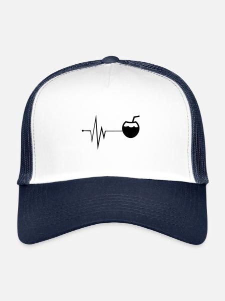Icône de noix de Pulse - Casquette trucker  - blanc/marine - Devant