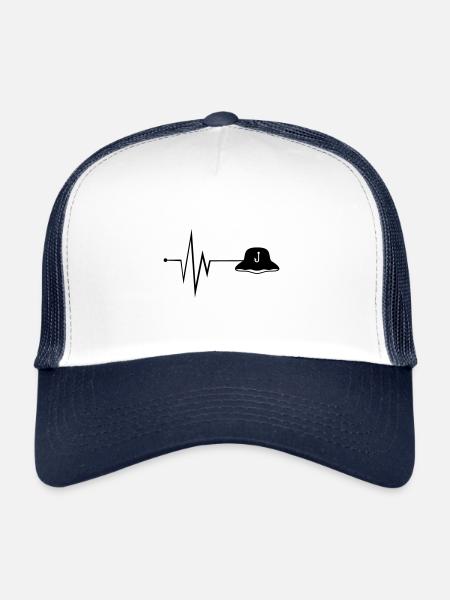 Icône de chapeau de pêche Pulse - Casquette trucker  - blanc/marine - Devant
