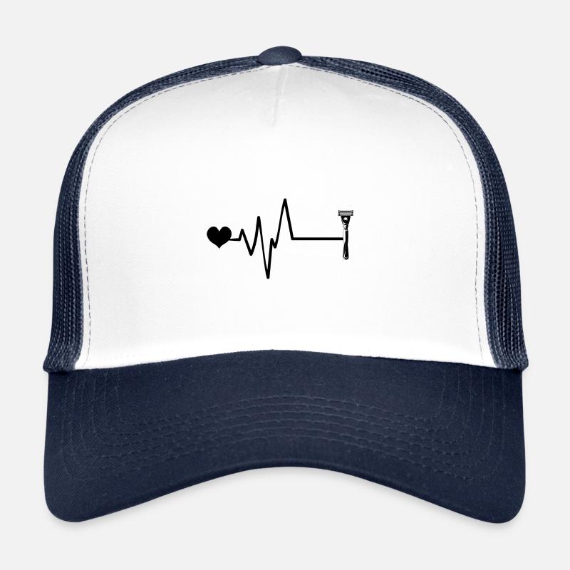 Rasierklinge Puls Herz Liebe Trucker Cap