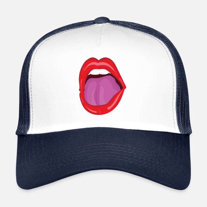 Open mouth - Trucker Cap - white/navy