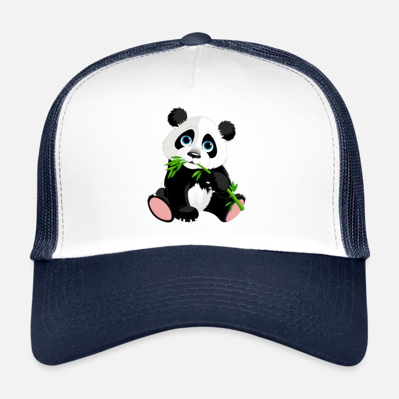 Panda - Trucker Cap - Weiß/Navy