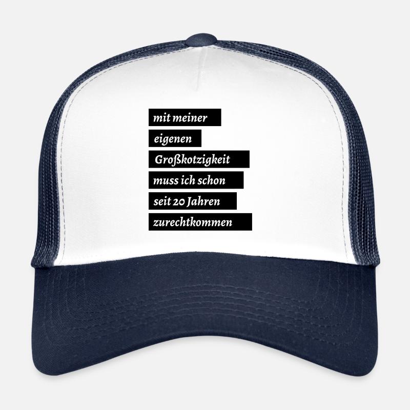eigene grosskotzigkeit fun humor - Trucker Cap - Weiß/Navy