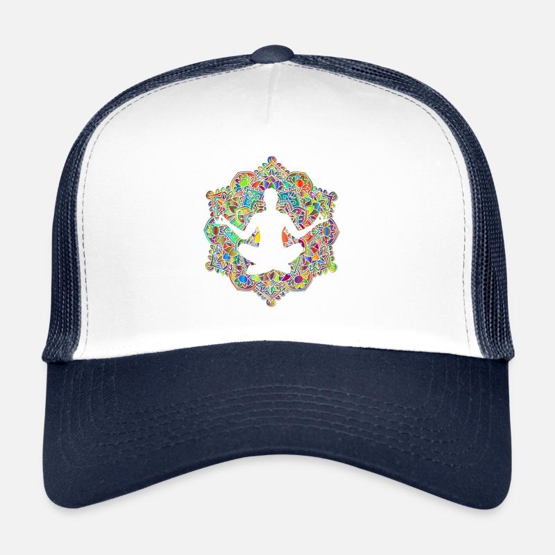 yoga - Casquette trucker  - blanc/marine