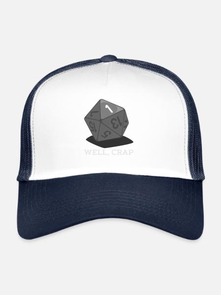 Tabletop RPG RP W20 board game DSA P & P - Trucker Cap - white/navy - Front